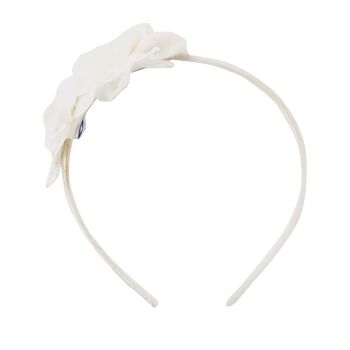 Younger Girls Gold & White Floral Headband