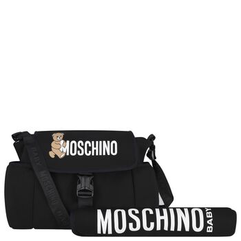 Black Teddy Bear Logo Baby Changing Bag