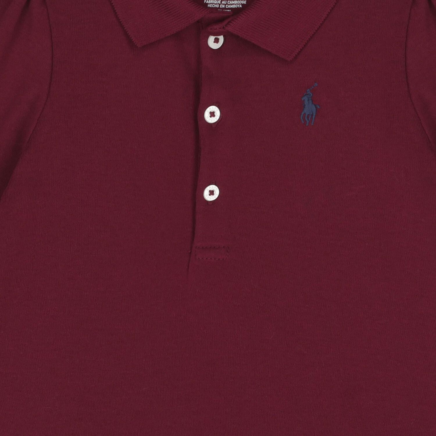 طقم فستان بولو مكشكش باللون الأحمر للبنات , 2, hi-res