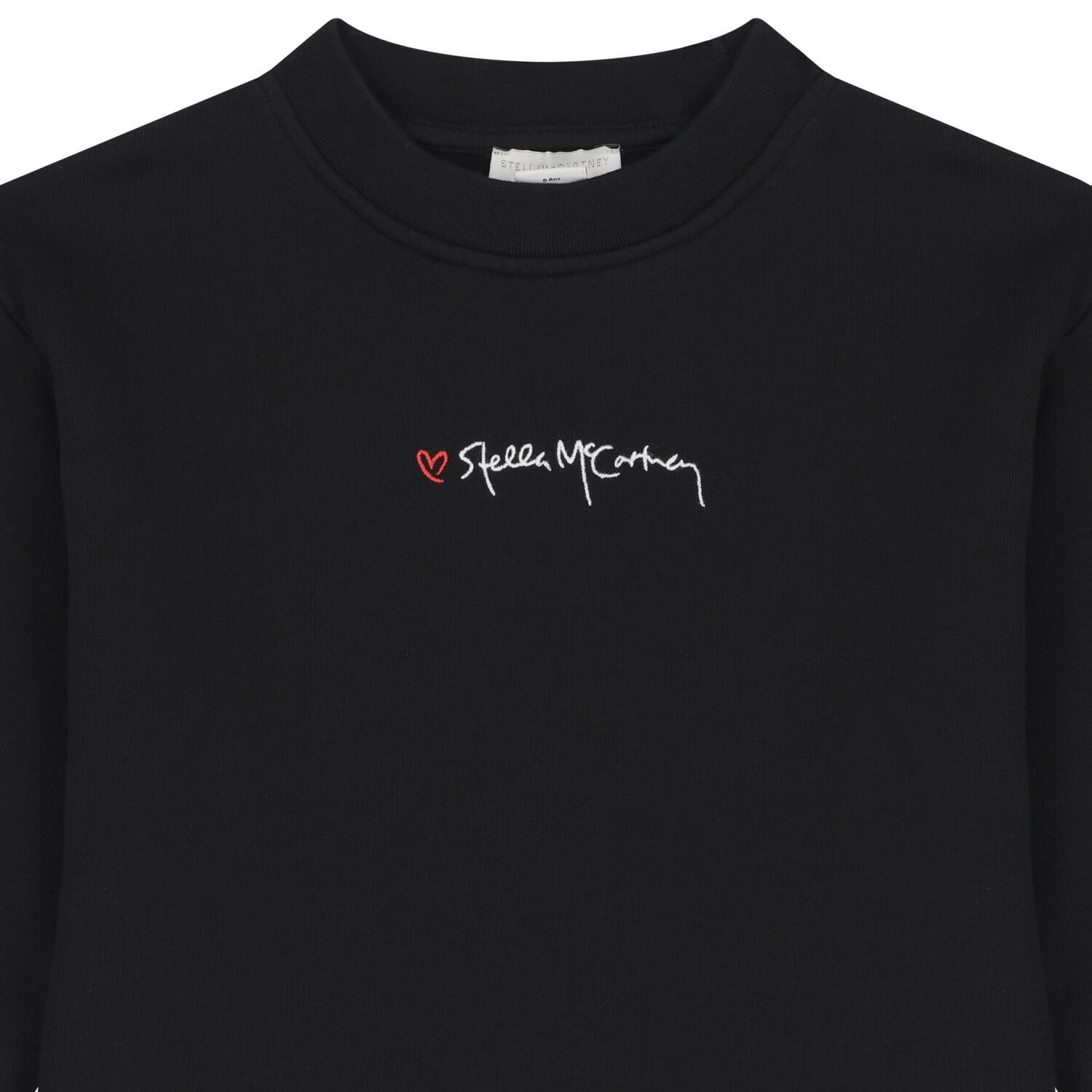 Girls Black Logo Sweatshirt, 1, hi-res