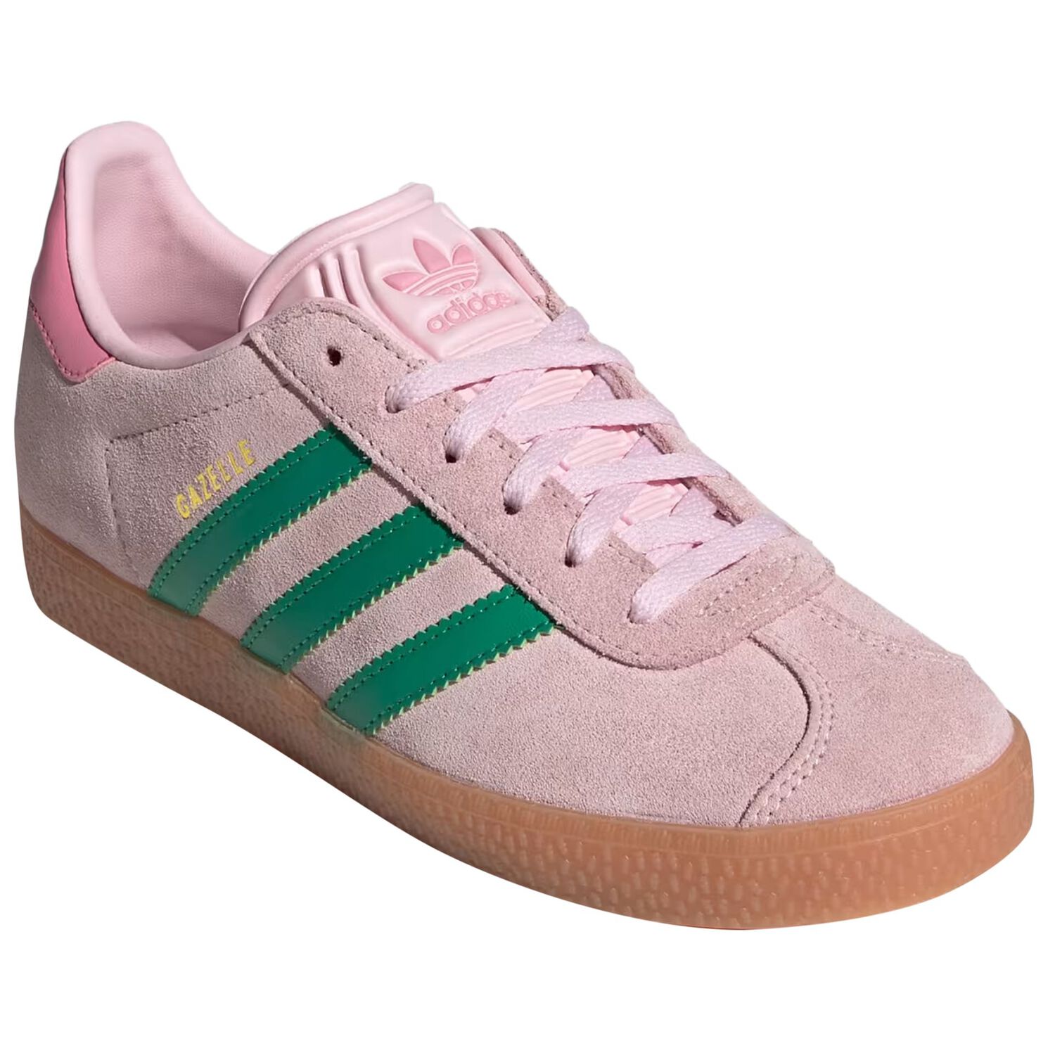 Girls Pink Gazelle Trainers, 1, hi-res