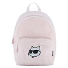 Girls Pink Faux Fur Choupette Backpack, 1, hi-res