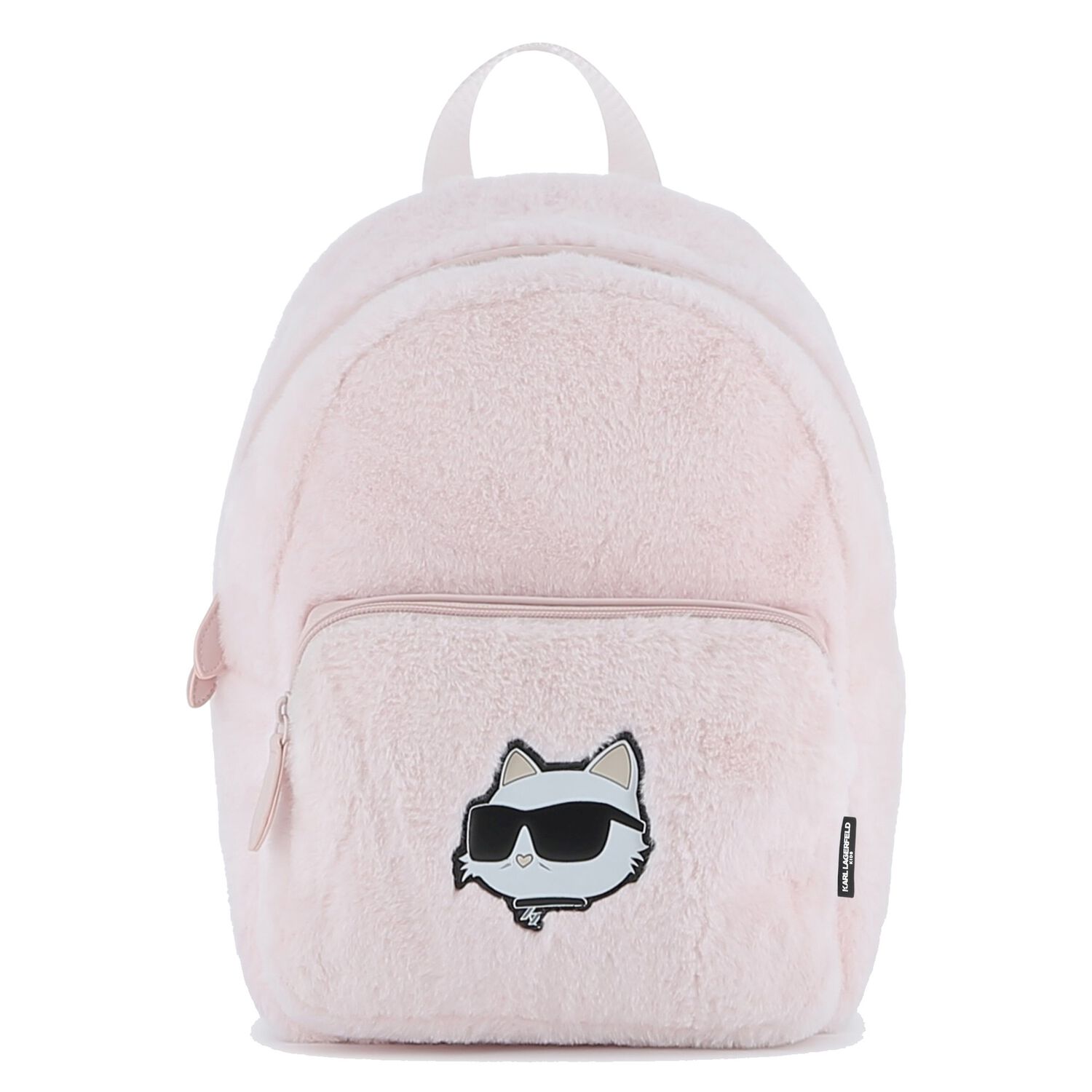 Girls Pink Faux Fur Choupette Backpack, 1, hi-res