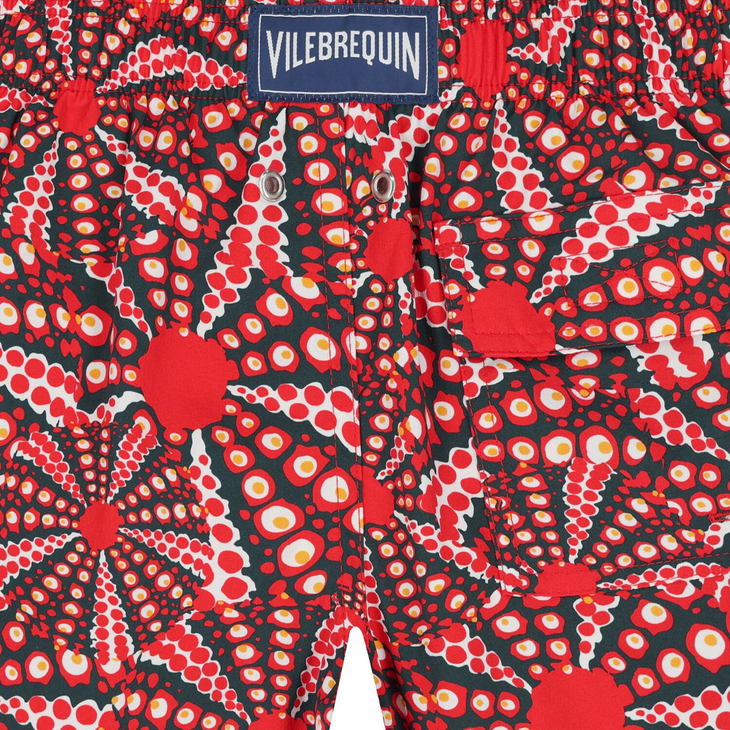 شورت أولاد سباحة باللون الاحمر, 1, hi-res image number null