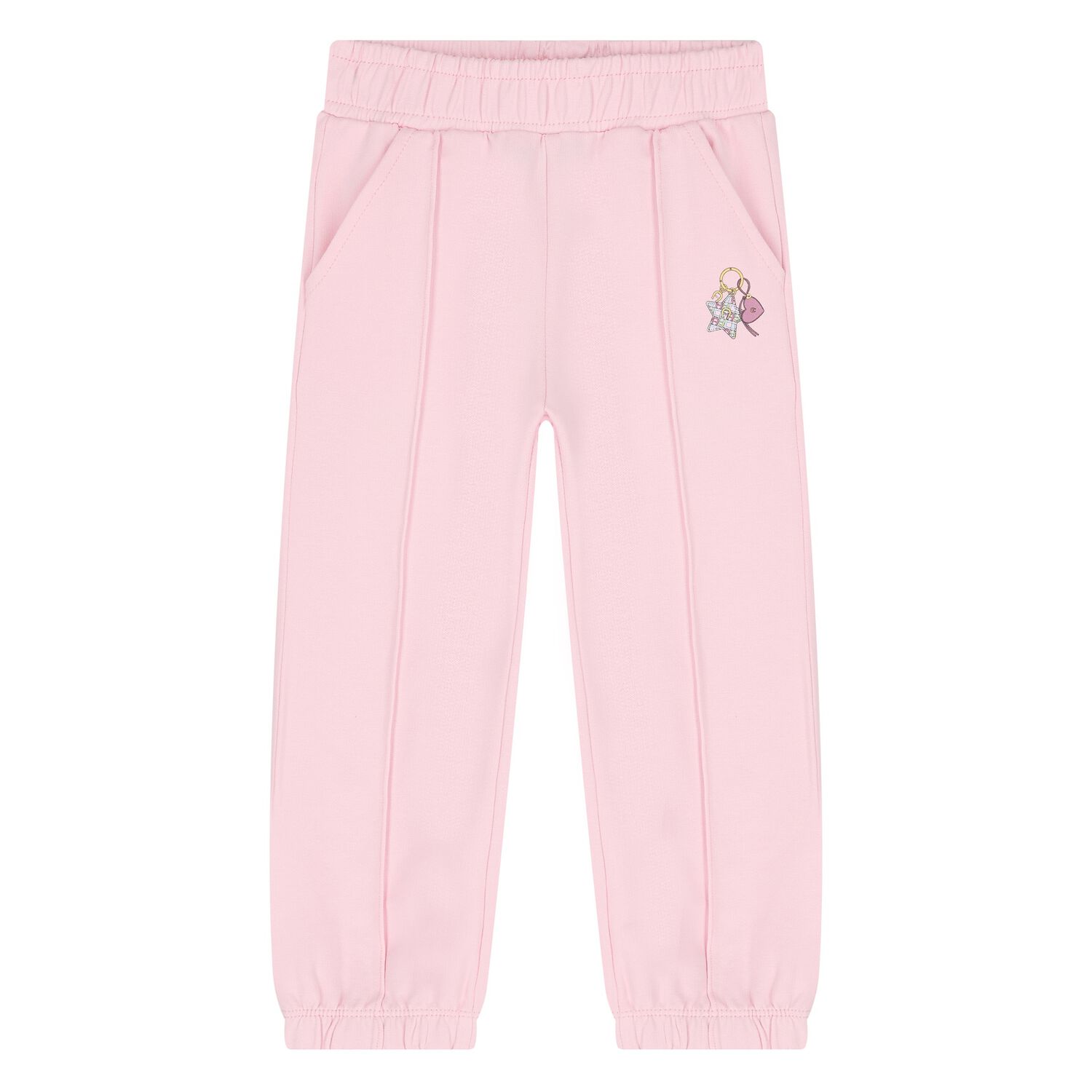 Younger Girls Pink Logo Joggers, 1, hi-res