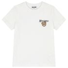 White Teddy Bear Logo T-Shirt, 1, hi-res