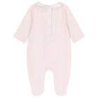 Baby Girls Pink Bunny Babygrow, 2, hi-res