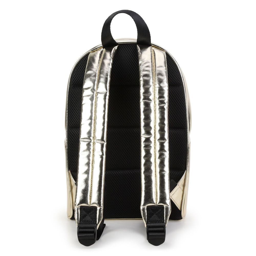 KARL LAGERFELD Girls Gold Choupette Logo Backpack | Junior Couture