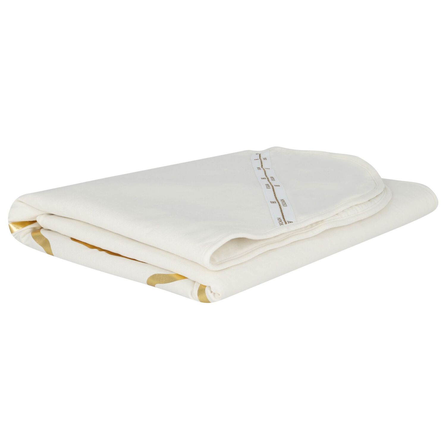 بطانية  بالشعار باللون الأبيض والذهبي, 1, hi-res