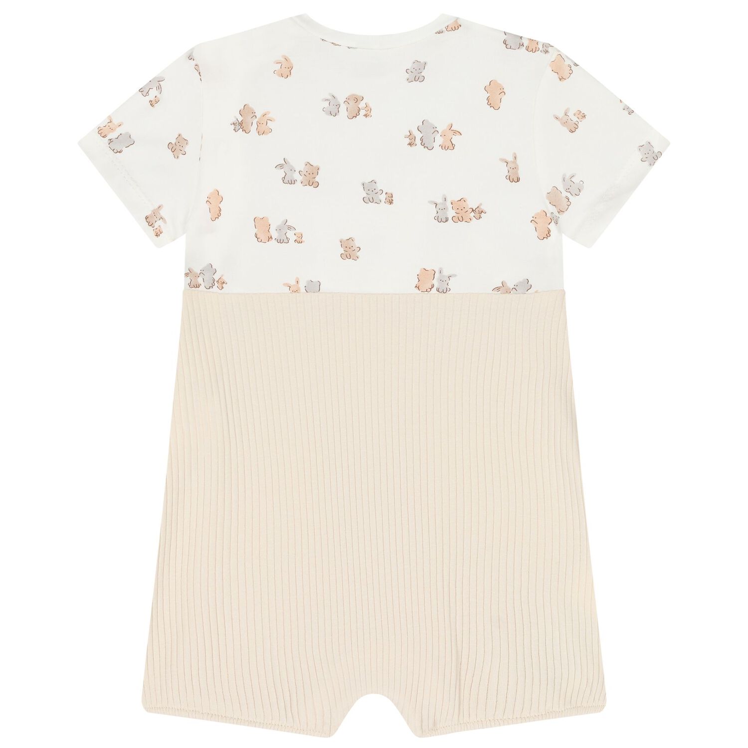 Beige & Ivory Baby Bunny Romper, 1, hi-res