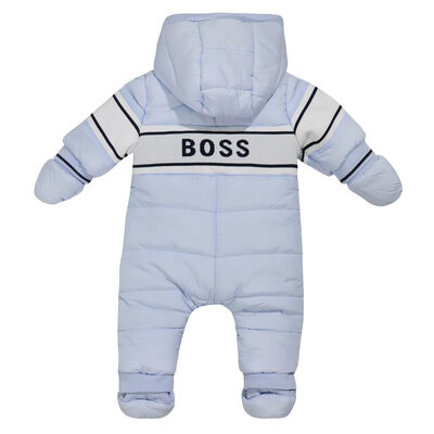 Baby Boys Blue Logo Snowsuit