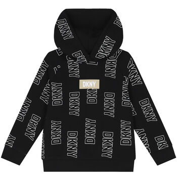 Black Logo Hooded Top