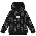 Black Logo Hooded Top, 1, hi-res