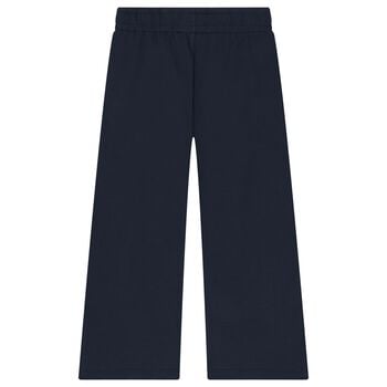 Girls Navy Blue Logo Trousers