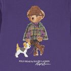 Girls Purple Polo Bear Long Sleeve Top, 1, hi-res