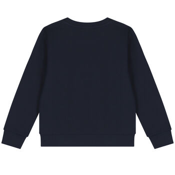 Boys Navy Blue Logo Sweatshirt