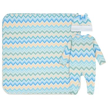 Blue & Yellow Zig Zag Babygrow Set