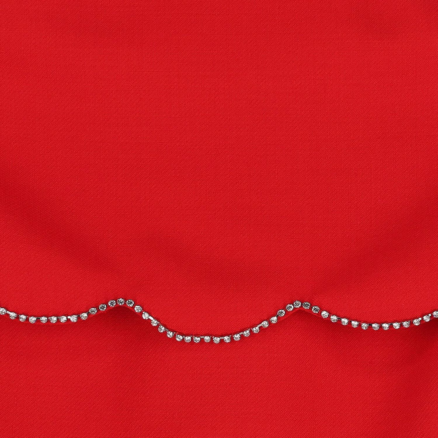 Girls Red Logo Diamante Dress , 1, hi-res