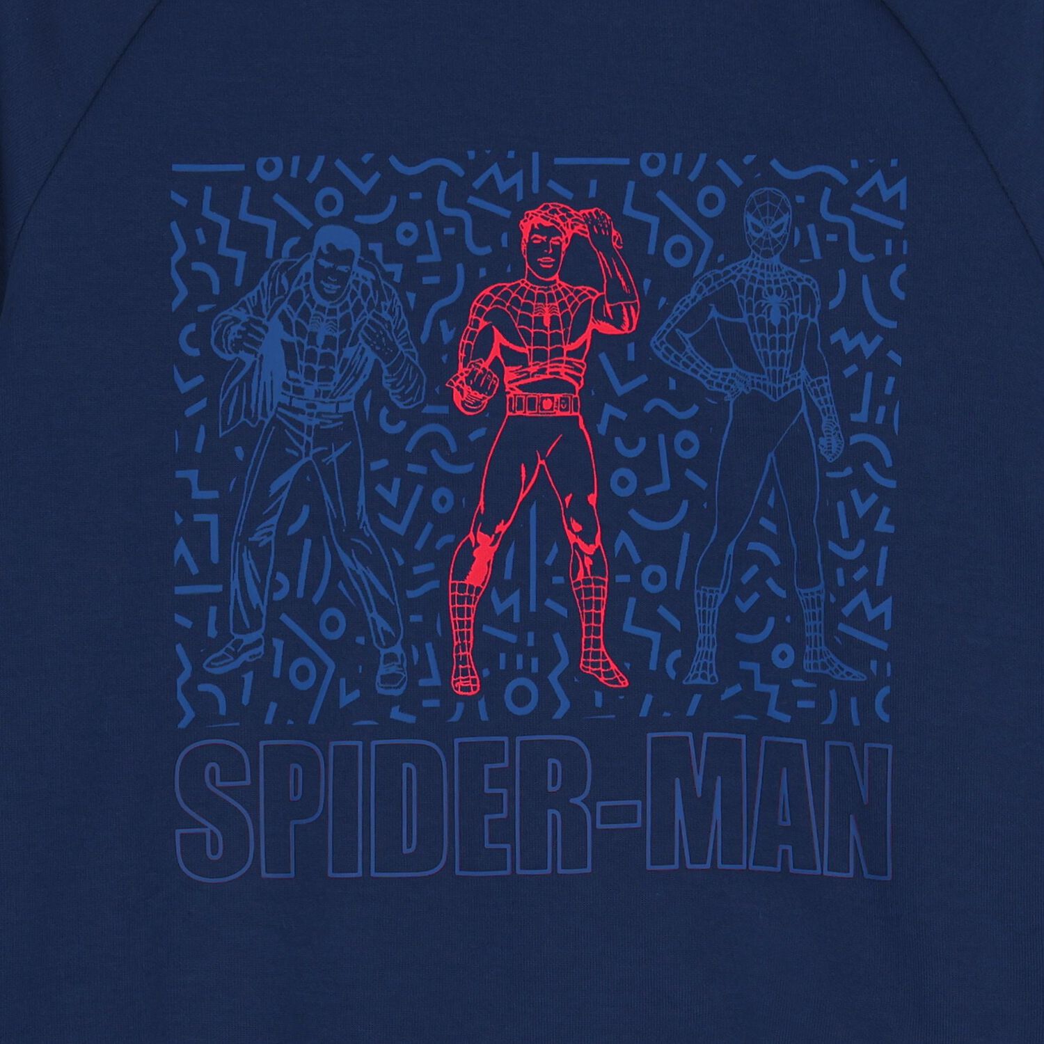 بدله رياضيه للاولاد بشعار مارفل باللون الكحلى , 1, hi-res