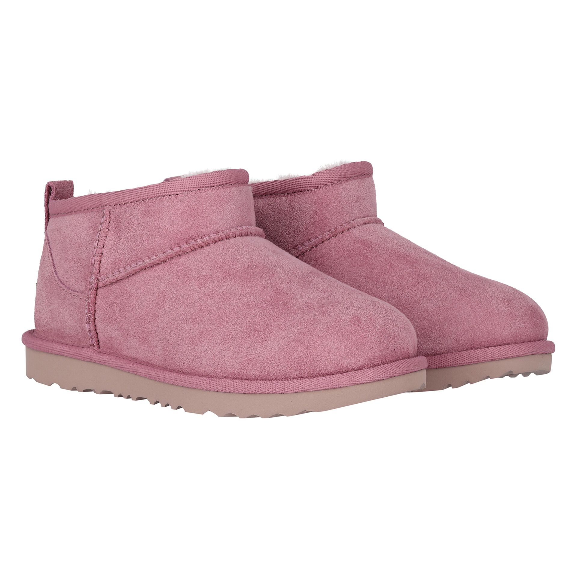 UGG Girls Pink Classic Ultra Mini Suede Boots | Junior