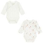 Baby Girls Ivory & Beige Balloon Bodysuits ( 2-Pack ), 1, hi-res