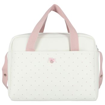 Girls Ivory & Pink Stars Baby Changing Bag