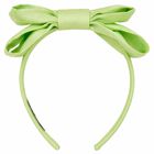 Girls Green Bow Headband, 1, hi-res