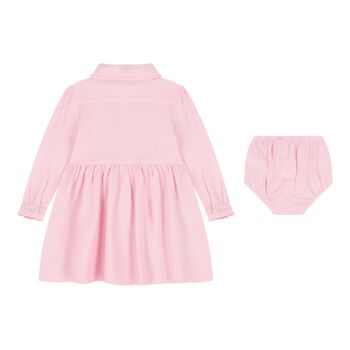 Baby Girls Pink Logo Dress Set