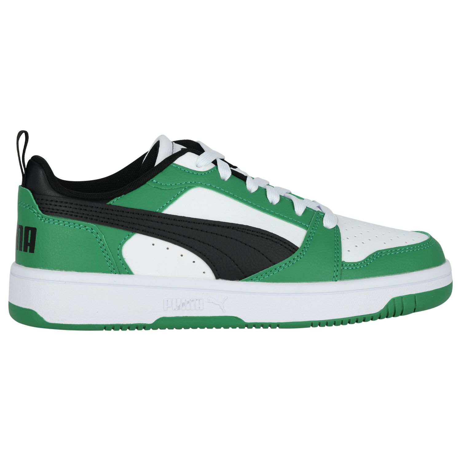 Boys White & Green Rebound Trainers, 2, hi-res