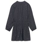 Girls Black Chiffon Dress, 1, hi-res