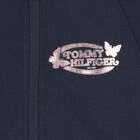 Girls Navy Blue Logo Zip Up Top, 1, hi-res