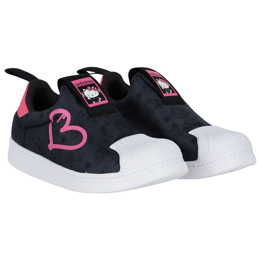 adidas superstar black and pink