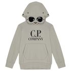 Boys Grey Logo Hooded Top, 2, hi-res