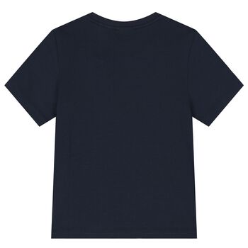 Boys Navy Blue Logo T-Shirt