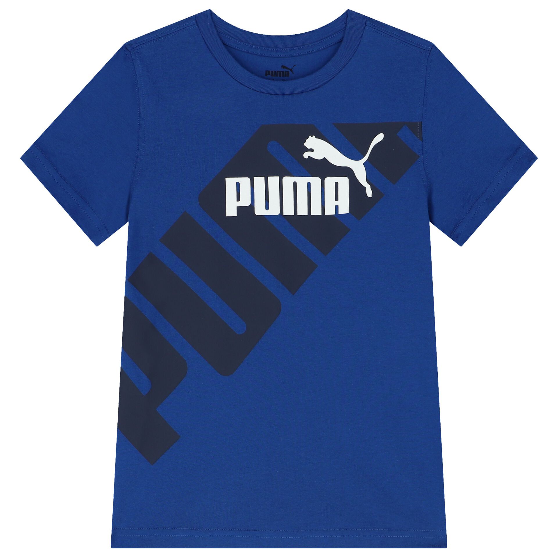 Puma Boys Blue Logo T Shirt Junior Couture USA