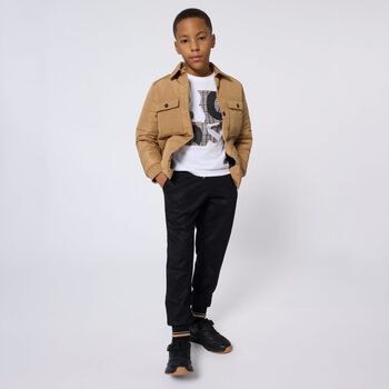Boys Black Joggers