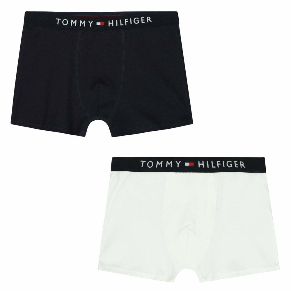 Tommy Hilfiger Boys White & Navy Boxer Shorts (2-Pack)