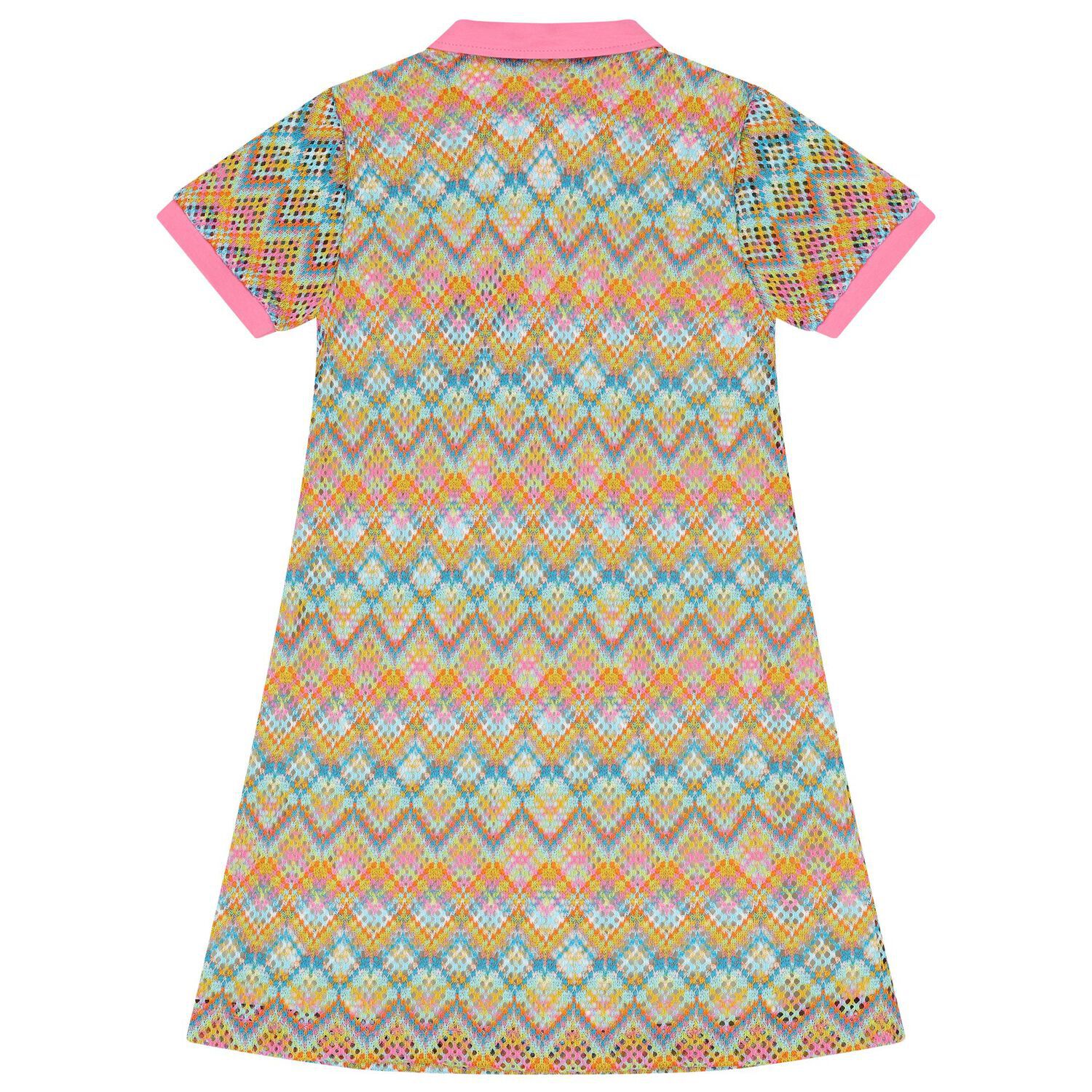 Girls Multi-Coloured Logo Dress, 1, hi-res