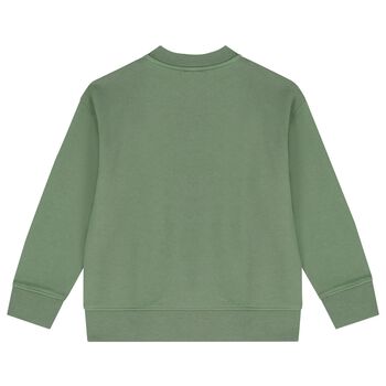 Boys Green Logo Sweatshirt