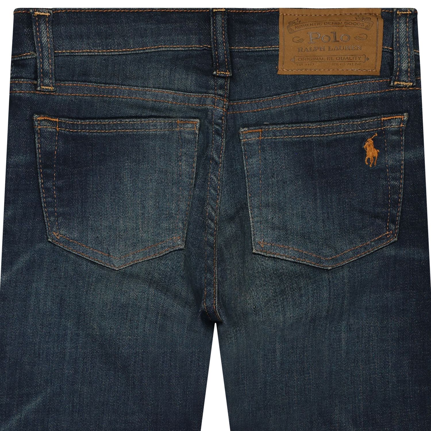 Boys Blue Denim Logo Jeans, 1, hi-res
