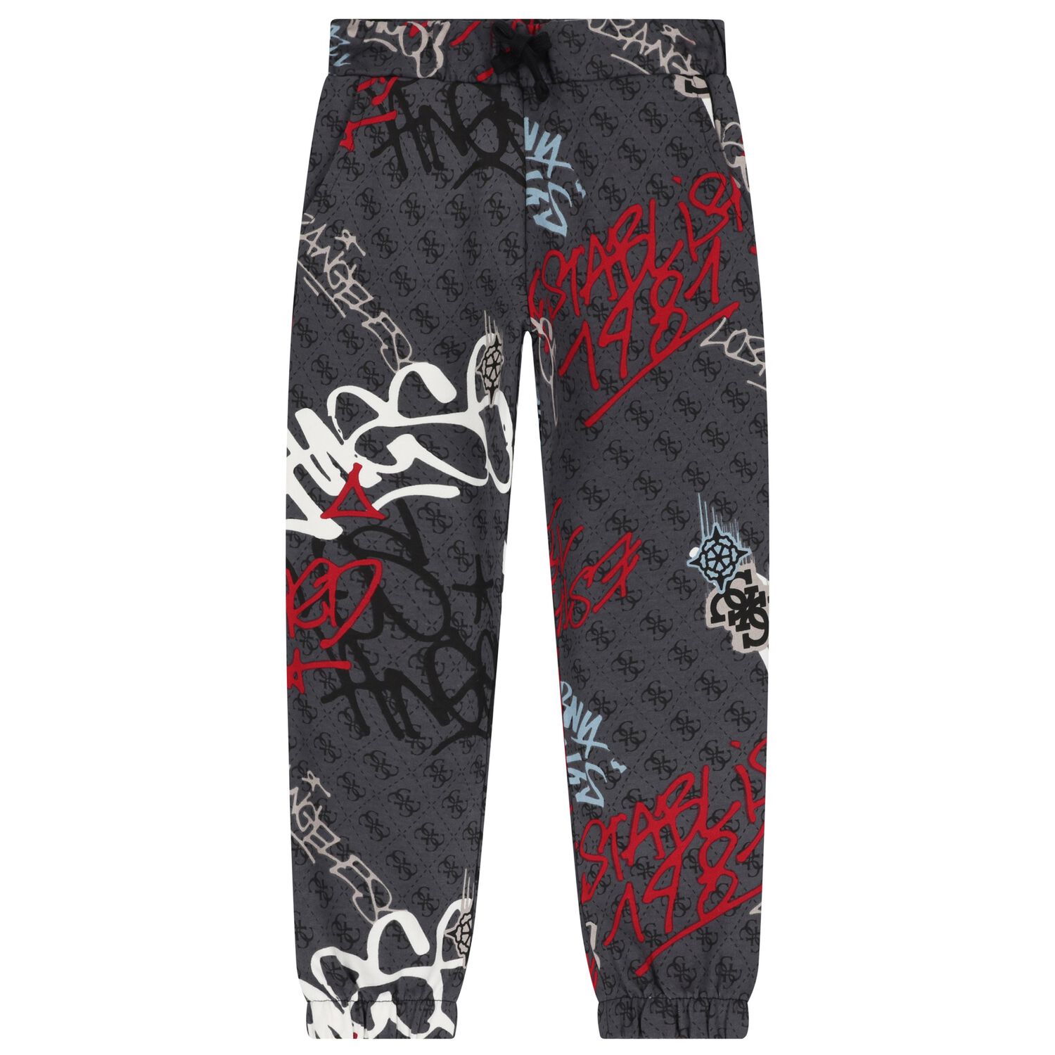 Boys Grey Logo Joggers, 1, hi-res