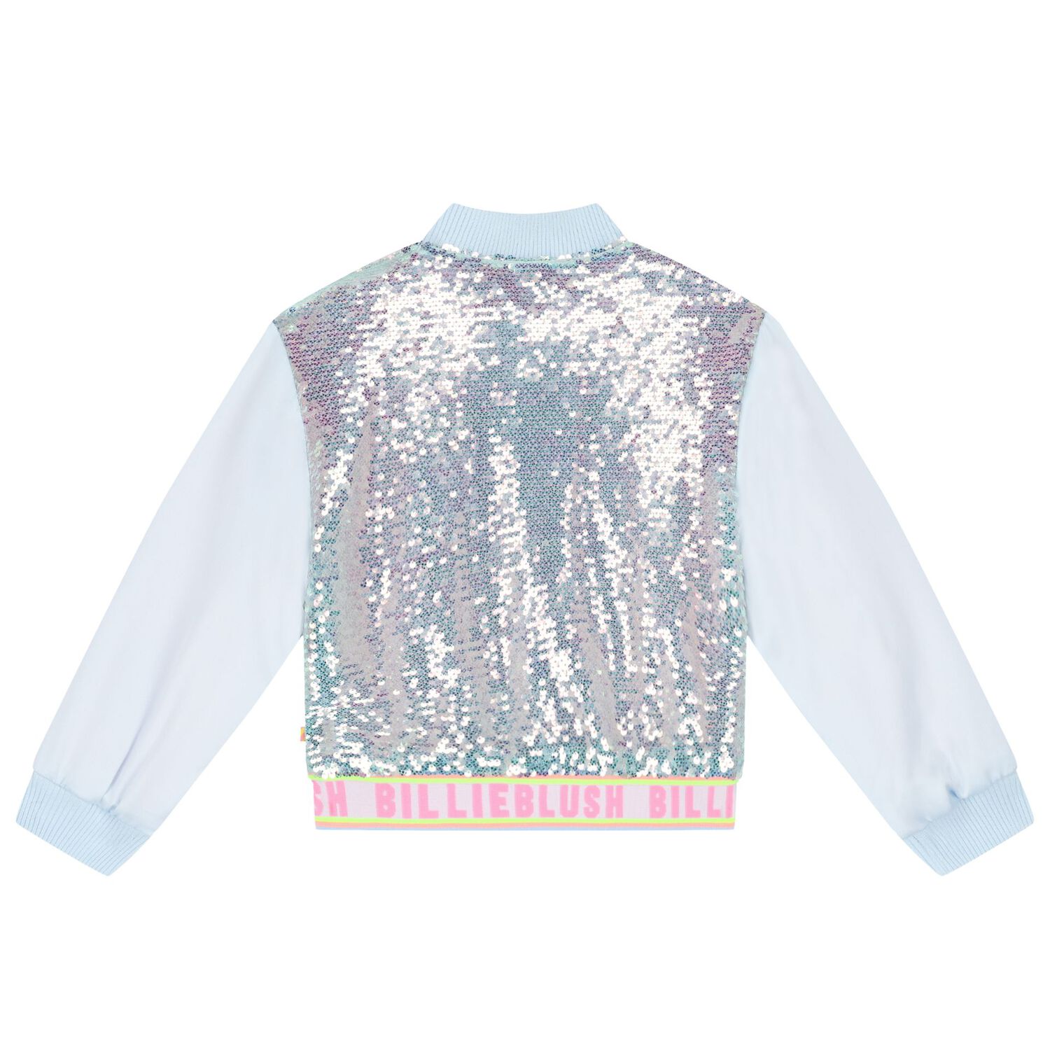 Girls Blue & Pink Sequin Zip Up Top, 1, hi-res image number null