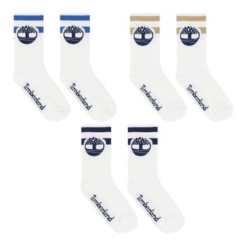 Baby Boys White Logo Socks ( 3 Pack )