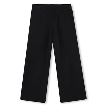 Girls Black Logo Trousers