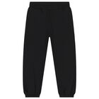 Girls Black Logo Joggers, 1, hi-res