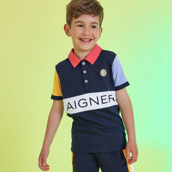 Boys Multi-Colored Logo Polo Shirt