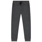 Boys Black & Grey Tracksuit (3 Piece), 2, hi-res