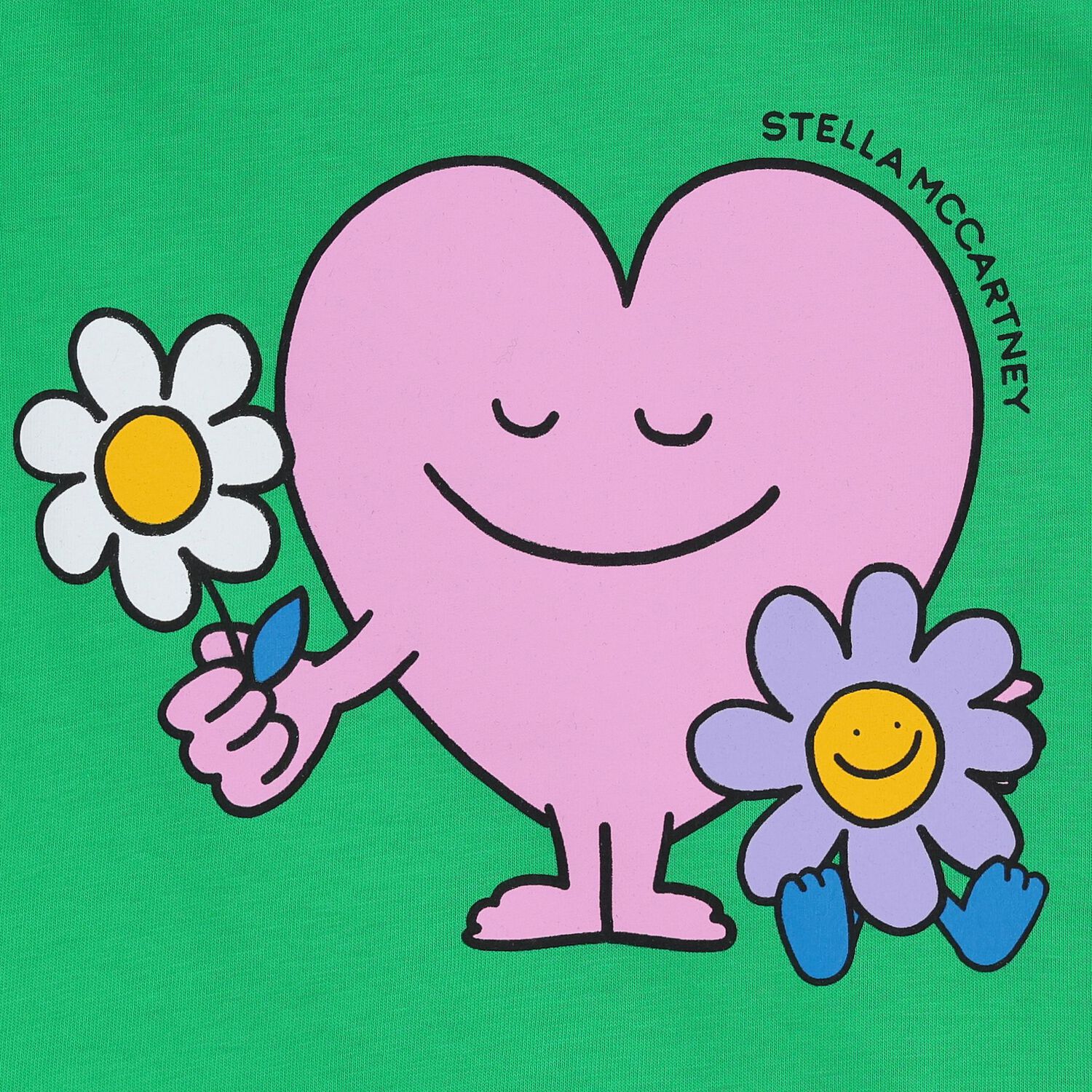 تيشيرت بنات بطبعه قلب باللون الاخضر , 1, hi-res