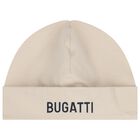 Baby Boys Beige Logo Hat, 2, hi-res