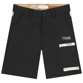 Boys Black Logo Shorts